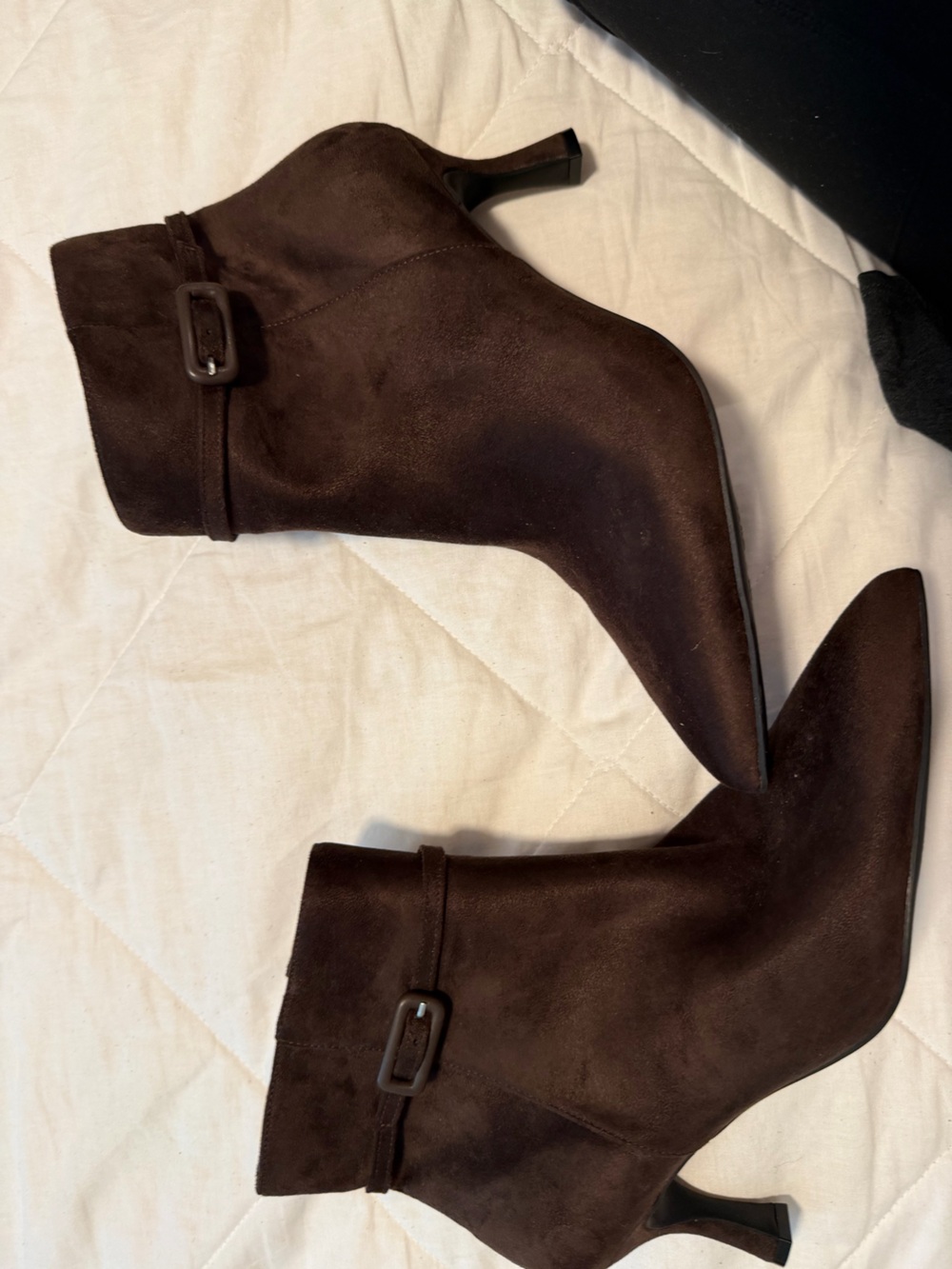 Kelly & Katie Brown Suede Pointed Toe Ankle Boots